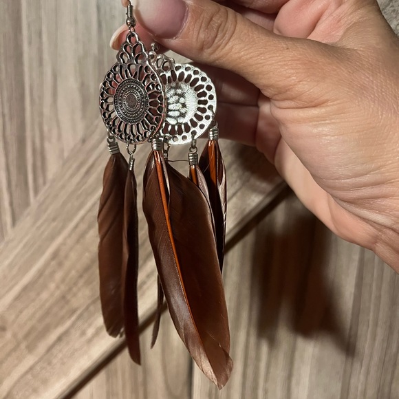 Feather Earrings - Picture 2 of 2